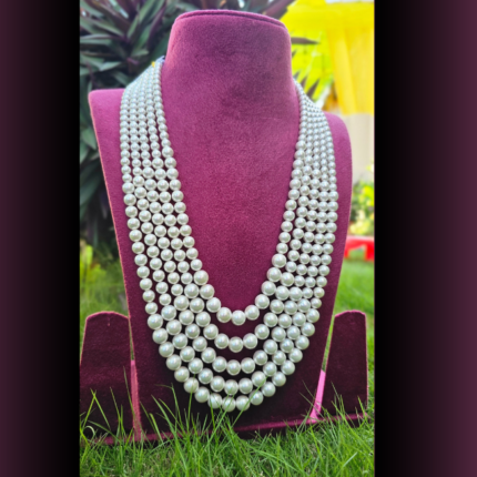 White Pearl Beads 16 Inches Mala